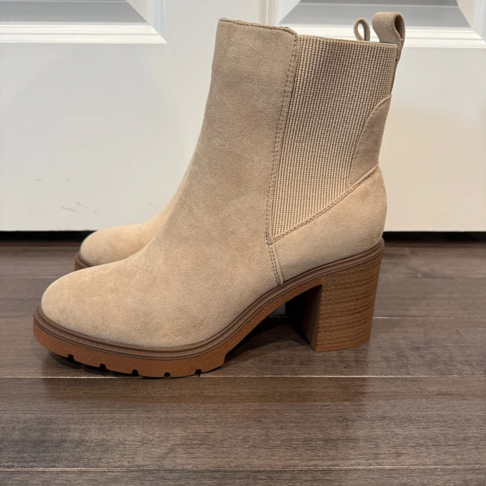 Altar'd State Rachel Booties Rapid Sand Block Heel Ankle‎ Boots Size 10